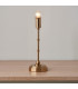 Burley Rechargeable Brushed Aged Brass Plate Table Lamp with Apricot Orange Fabric Zigzag Shade 16cm Integrated LED-5