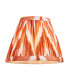Burley Rechargeable Brushed Aged Brass Plate Table Lamp with Apricot Orange Fabric Zigzag Shade 16cm Integrated LED-9