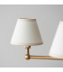 Santiago Brushed Aged Brass Plate Pendant Light with Vintage White Fabric Ivy Shade 16cm 5x B22-4