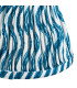 Santiago Brushed Aged Brass Plate Wall Light with Marlin Blue Fabric Ripple Shade 16cm B22-8