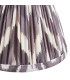 Santiago Brushed Aged Brass Plate Wall Light with Pearl Grey Fabric Zigzag Shade 16cm B22-8