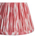 Santiago Brushed Aged Brass Plate Wall Light with Coral Pink Fabric Ikat Shade 16cm B22-8