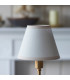 Burley Rechargeable Brushed Aged Brass Plate Table Lamp with Vintage White Fabric Ivy Shade 16cm Integrated LED-4