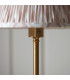 Burley Rechargeable Brushed Aged Brass Plate Floor Lamp with Neutral Print Fabric Ikat Shade 25cm Integrated LED-4