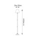 Burley Rechargeable Brushed Aged Brass Plate Floor Lamp with Neutral Print Fabric Ikat Shade 25cm Integrated LED-10