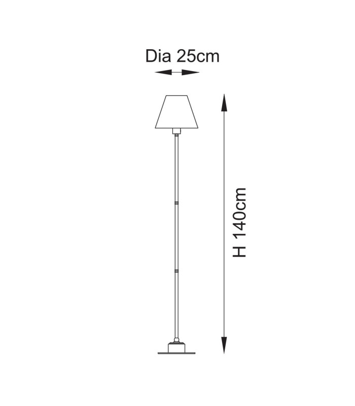 Burley Rechargeable Brushed Aged Brass Plate Floor Lamp with Neutral Print Fabric Ikat Shade 25cm Integrated LED-10