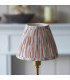 Burley Rechargeable Brushed Aged Brass Plate Table Lamp with Neutral Print Fabric Ikat Shade 16cm Integrated LED-4