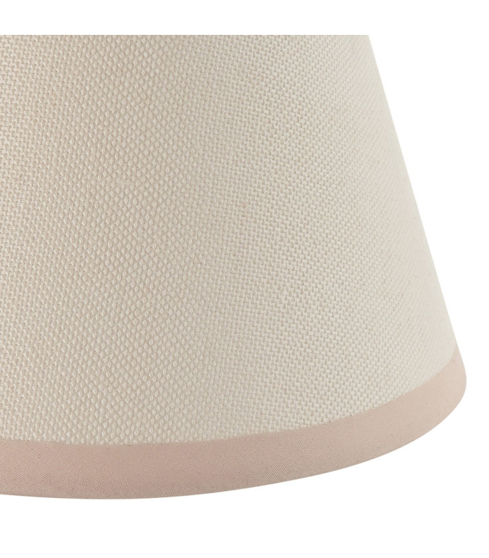 Santiago Brushed Aged Brass Plate Wall Light with Vintage White Fabric Ivy Shade 16cm B22-8