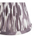Santiago Brushed Aged Brass Plate Wall Light with Pearl Grey Fabric Ikat Shade 16cm B22-8