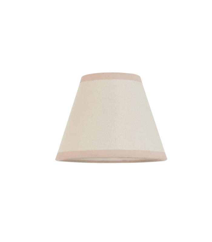 Santiago Brushed Aged Brass Plate Wall Light with Vintage White Fabric Ivy Shade 16cm B22-9