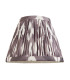 Santiago Brushed Aged Brass Plate Wall Light with Pearl Grey Fabric Ikat Shade 16cm B22-9