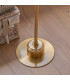 Burley Rechargeable Brushed Aged Brass Plate Floor Lamp with Leaf Shade 30cm Integrated LED-7