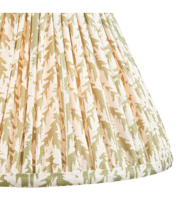 Burley Rechargeable Brushed Aged Brass Plate Floor Lamp with Leaf Shade 30cm Integrated LED-8