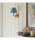 Burley Rechargeable Brushed Aged Brass Plate Wall Light with Ripple Shade 16cm Integrated LED-3