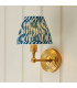 Burley Rechargeable Brushed Aged Brass Plate Wall Light with Ripple Shade 16cm Integrated LED-4