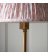 Burley Rechargeable Brushed Aged Brass Plate Floor Lamp with Peachy Keen Fabric Leaf Shade 30cm Integrated LED-4