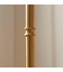 Burley Rechargeable Brushed Aged Brass Plate Floor Lamp with Peachy Keen Fabric Leaf Shade 30cm Integrated LED-6