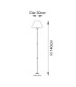 Burley Rechargeable Brushed Aged Brass Plate Floor Lamp with Peachy Keen Fabric Leaf Shade 30cm Integrated LED-10