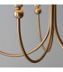 Santiago Brushed Aged Brass Plate Pendant Light with Vintage White Fabric Ivy Shade 16cm 5x B22-7
