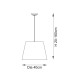 Eltham Brushed Aged Brass Red Flex Pendant Light with Marlin Blue Fabric Ikat Shade 40cm B22-10