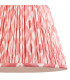 Eltham Brushed Aged Brass Green Flex Pendant Light with Coral Pink Fabric Ikat Shade 40cm B22-7
