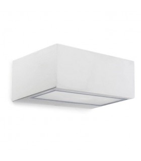1 Light Outdoor Wall Light White IP44 - 1