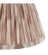 Dome Arc Brushed Aged Brass Plate Wall Light with Neutral Print Fabric Ikat Shade 16cm B22-7