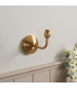 Obelisk Arc Brushed Aged Brass Plate Wall Light with Pearl Grey Fabric Ripple Shade 16cm B22-4