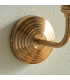 Obelisk Arc Brushed Aged Brass Plate Wall Light with Pearl Grey Fabric Ripple Shade 16cm B22-5