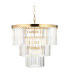 Conaston Pendant Ceiling Light Brushed Aged Brass Plate & Clear Cut Glass 7x E14-1