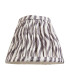 Obelisk Arc Brushed Aged Brass Plate Wall Light with Pearl Grey Fabric Ripple Shade 16cm B22-8