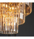 Conaston Pendant Ceiling Light Brushed Aged Brass Plate & Clear Cut Glass 7x E14-5
