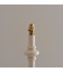 Carnaby Satin Almond White Paint Floor Lamp with Pearl Grey Fabric Zigzag Shade 35cm B22-5