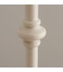 Carnaby Satin Almond White Paint Floor Lamp with Marlin Blue Fabric Ikat Shade 35cm B22-6