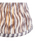 Dome Arc Brushed Aged Brass Plate Wall Light with Pearl Grey Fabric Ripple Shade 16cm B22-6