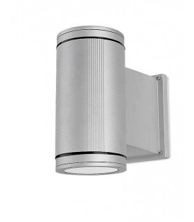 1 Light Outdoor Cylinder Wall Light Grey IP65 - 1