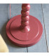 Higgledy Gloss Pink Clay Paint Floor Lamp with Coral Pink Fabric Ikat Shade 35cm E27-7