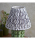Bobble Olive Green Glaze Table Lamp with Pearl Grey Fabric Ripple Shade 25cm B22-4
