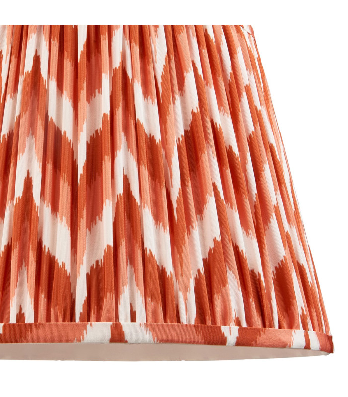 Higgledy Gloss Pink Clay Paint Floor Lamp with Apricot Orange Fabric Zigzag Shade 35cm E27-8