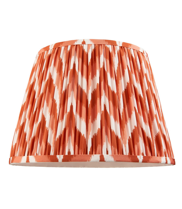 Higgledy Gloss Pink Clay Paint Floor Lamp with Apricot Orange Fabric Zigzag Shade 35cm E27-9