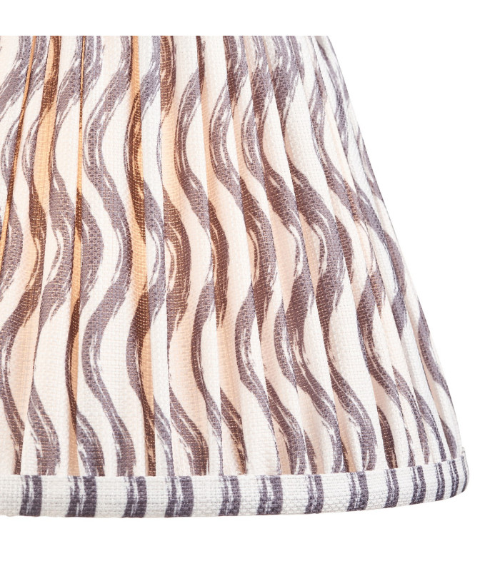 Bobble Olive Green Glaze Table Lamp with Pearl Grey Fabric Ripple Shade 25cm B22-8