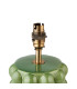 Bobble Olive Green Glaze Table Lamp with Apricot Orange Fabric Zigzag Shade 25cm B22-7