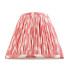 Myrtle Almond White Table Lamp with Coral Pink Fabric Ikat Shade 25cm B22-9