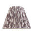 Myrtle Almond White Table Lamp with Pearl Grey Fabric Ikat Shade 25cm B22-9