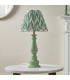 Myrtle Cotswold Green Table Lamp with Cotswold Green Fabric Zigzag Shade 25cm B22-3
