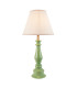 Myrtle Cotswold Green Table Lamp with Vintage White Fabric Ivy Shade 25cm B22-1
