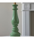 Myrtle Cotswold Green Table Lamp with Vintage White Fabric Ivy Shade 25cm B22-4