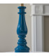 Myrtle Marlin Blue Table Lamp with Apricot Orange Fabric Zigzag Shade 25cm B22-6