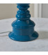 Myrtle Marlin Blue Table Lamp with Apricot Orange Fabric Zigzag Shade 25cm B22-7