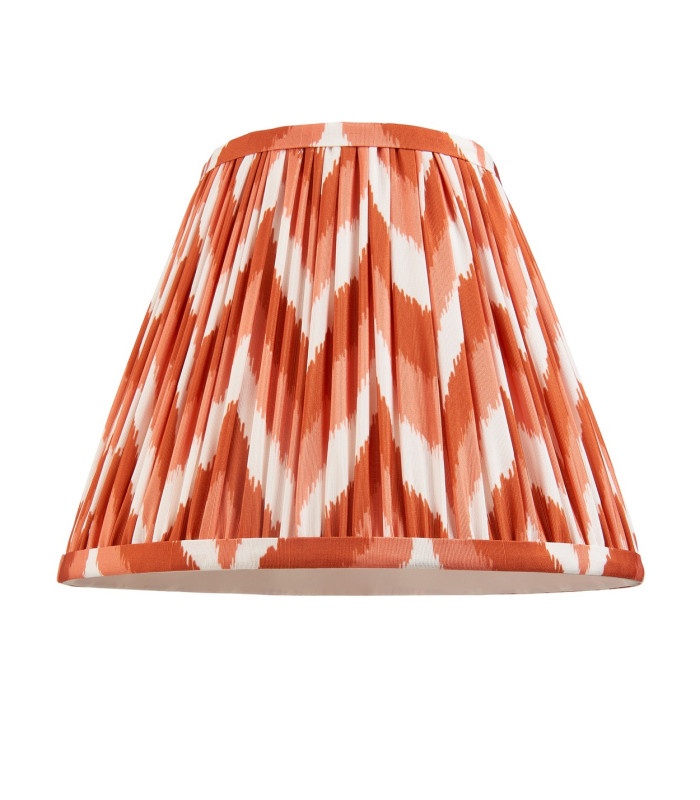 Myrtle Marlin Blue Table Lamp with Apricot Orange Fabric Zigzag Shade 25cm B22-9